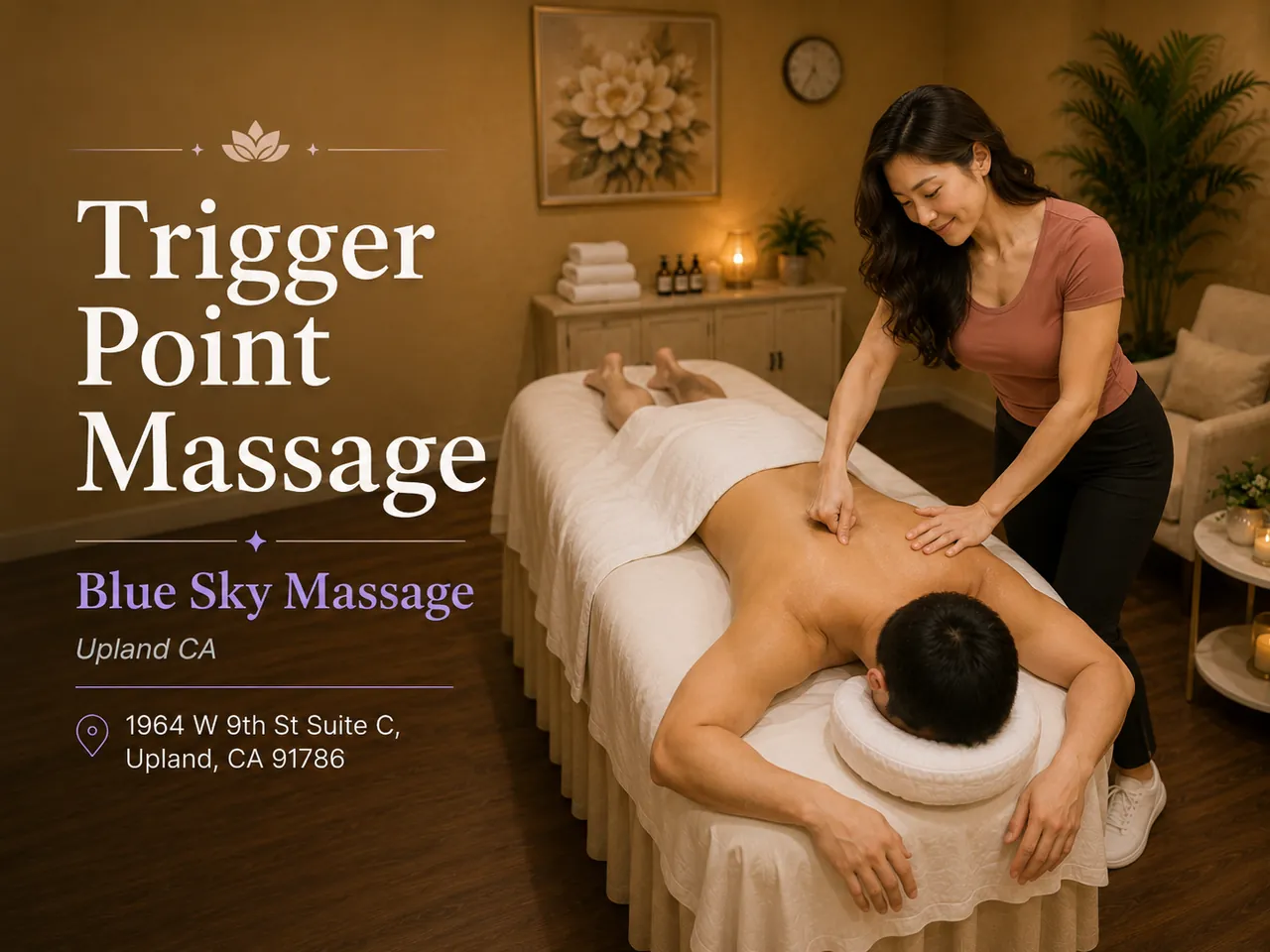 Trigger Point Massage in Upland, CA at Blue Sky Massage