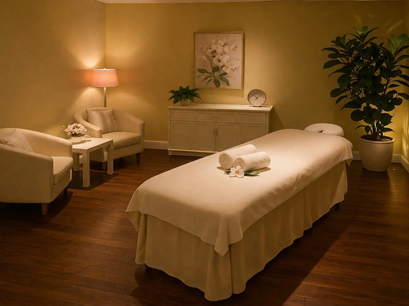 Blue Sky Massage in Upland massage room interior