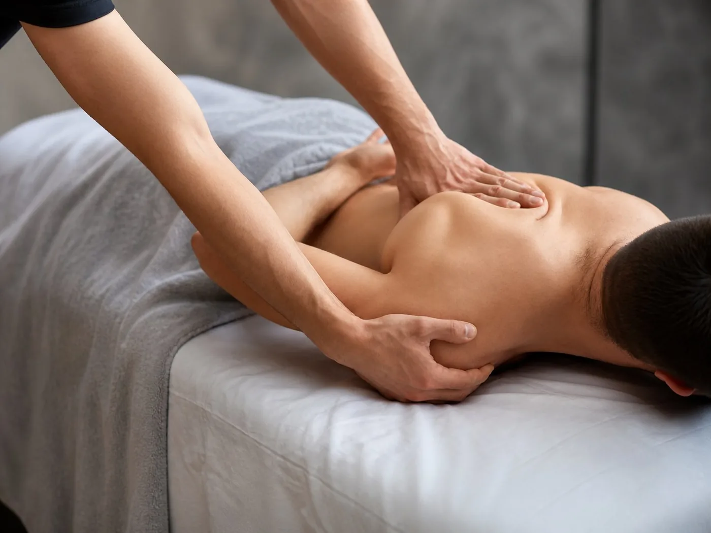 Muscle tension massage session